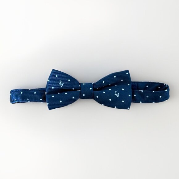 Janie and Jack Bow Tie blue Logo polka dot Infant Toddler Bowtie Classic Preppy - Picture 3 of 8
